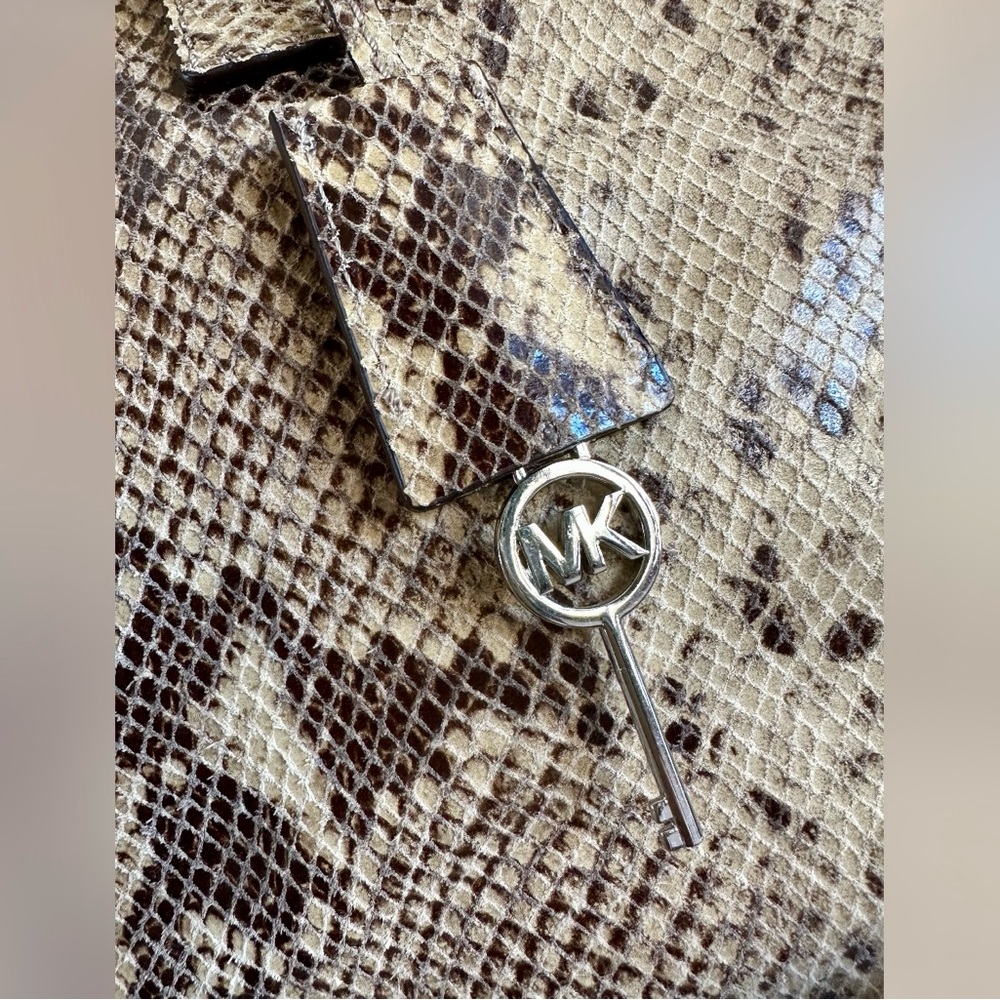 Michael Michael Kors - Python Snake Embossed Larg… - image 7
